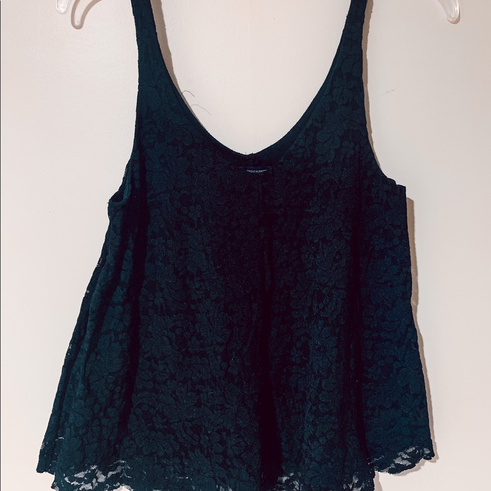 Lace flowy tank top